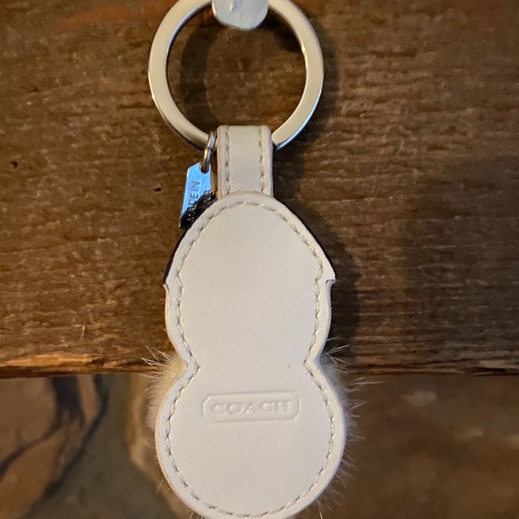 Coach Mink Snowman Key Ring Fob Purse Charm Brand New - Picture 2 of 2